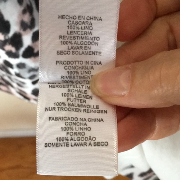 EUC Joie Lined Linen Leopard Coat - Picture 6 of 6